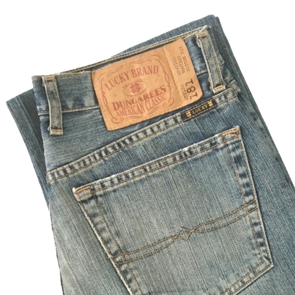 new โฎ๏ธ๏ธ OG Lucky Jeans #181 โฎ๏ธ๏ธ Bootleg Button Fly - Picture 2 of 13